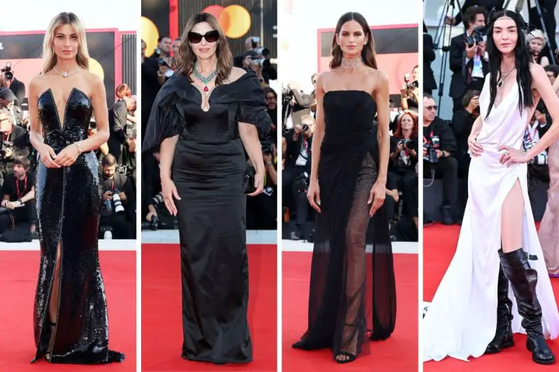 Venezia 81 look Sveva Alviti, Monica Bellucci, Izabelle Goulart, Maria Carla Boscono