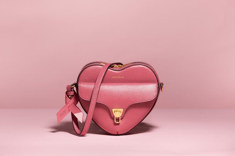 borsa a cuore rosa