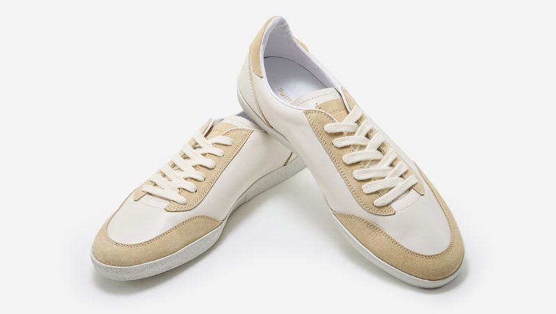 sneakers bianche e beige