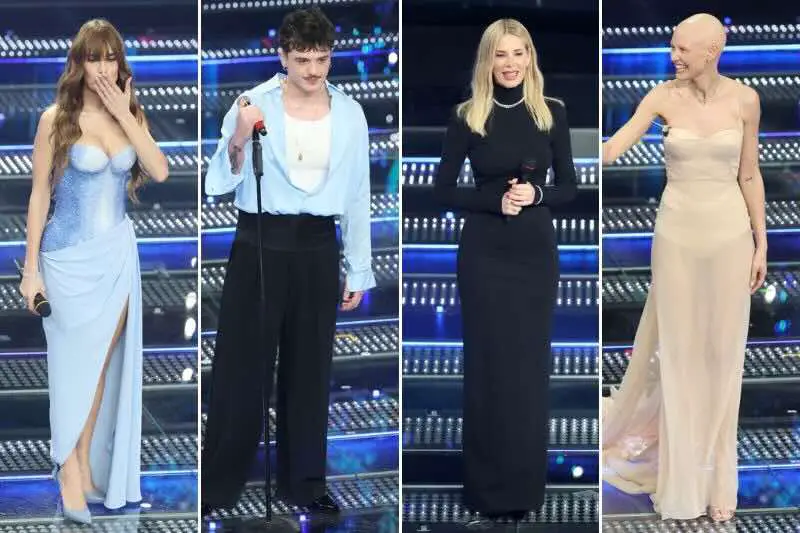 Clara, Olly, Alessia Marcuzzi, Bianca Balti look finale Sanremo 2025